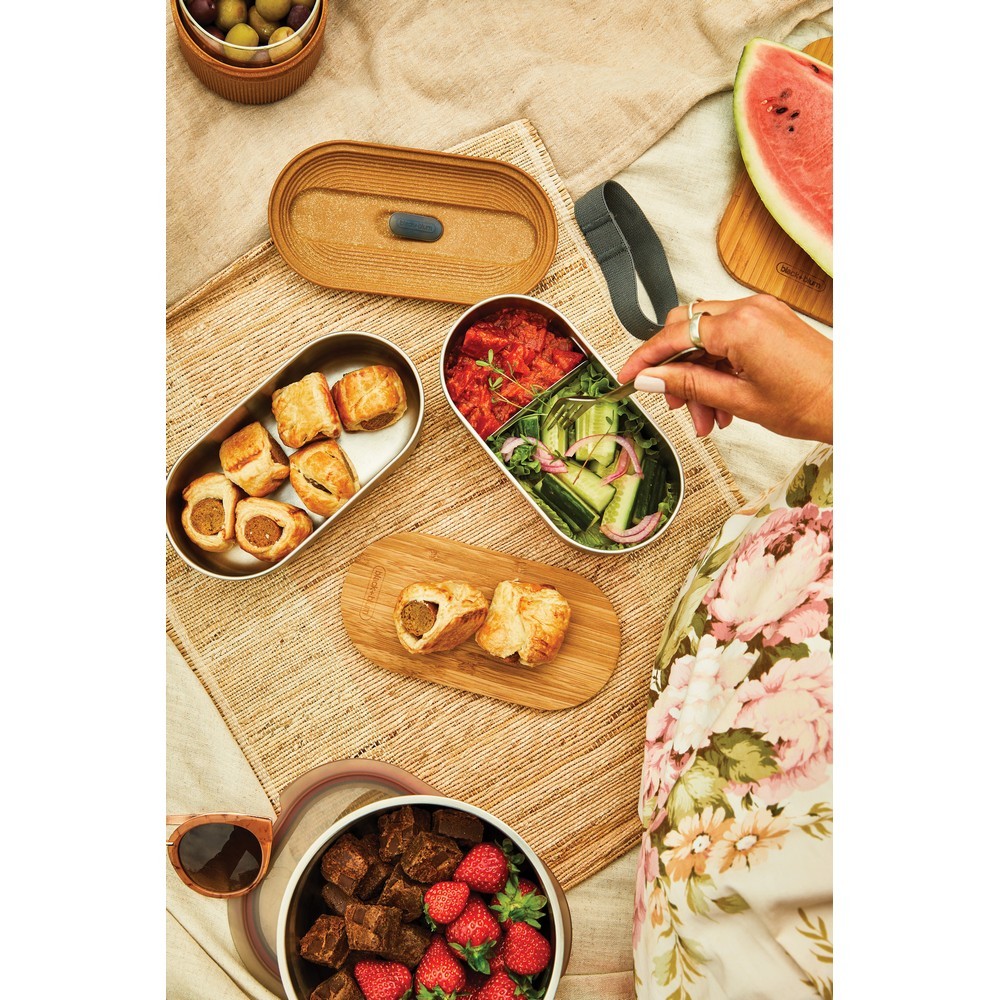 Lunchbox, pudełko śniadaniowe Black+Blum Double Bento Grey P439.2002 (14)