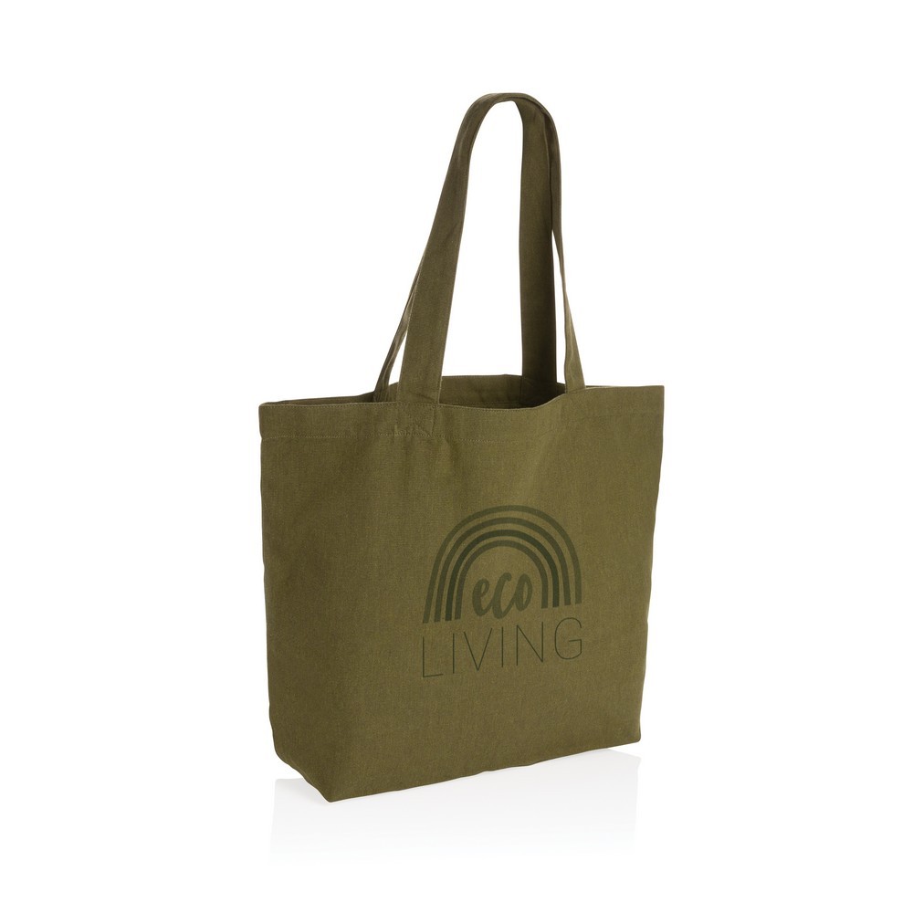 Torba na zakupy AWARE™, bawełna z recyklingu Zielony P762.967 (3)