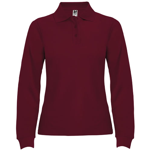 Estrella koszulka damska polo z długim rękawem Garnet R66362P5 