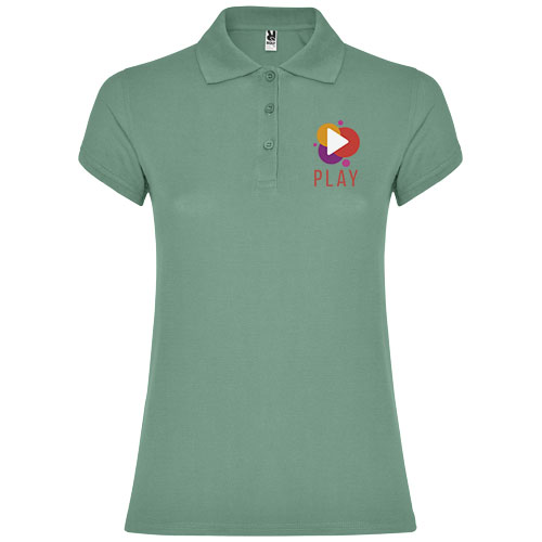Star koszulka damska polo z krótkim rękawem Dark Mint R66343C5 (1)