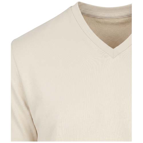 Balfour organiczna koszulka unisex z krótkim rękawem i dekoltem w serek, wykonana z materiału o gramaturze 200 g/m², z certyf Piaskowiec 3966506A (5)
