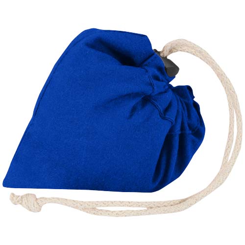 Madras Blend - torba na zakupy, wykonana z recyklingowanej baweły o gramaturze 140 g/m² posiadającej certyfikat GRS, składana Królewski niebieski 12080553 (5)