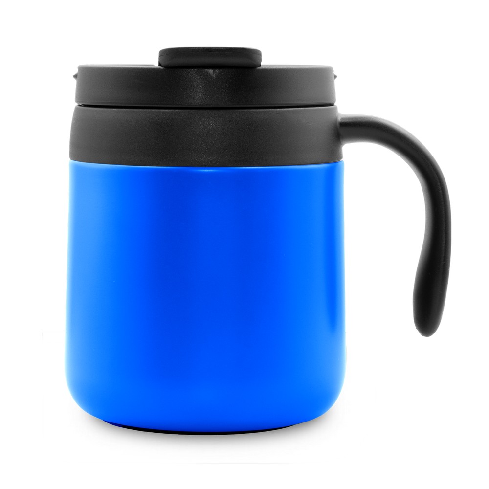 Kubek termiczny 400 ml z rączką | Wyatt Niebieski V4838-11 (2)