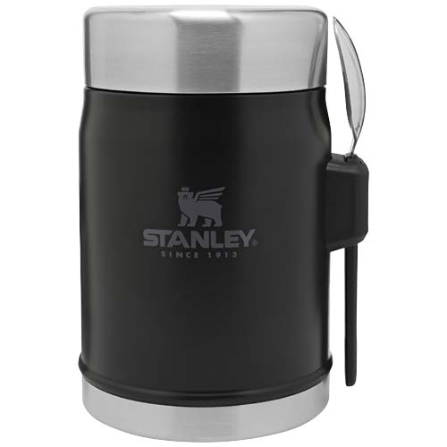 Słoik na żywność Stanley Legendary z łyżko-widelcem, o pojemności 400 ml Matowy czarny 10088190 (2)