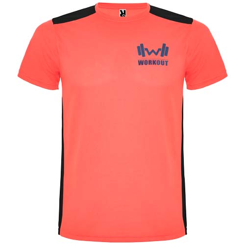 Detroit sportowa koszulka unisex z krótkim rękawem Fluor Coral R66529N2 (1)
