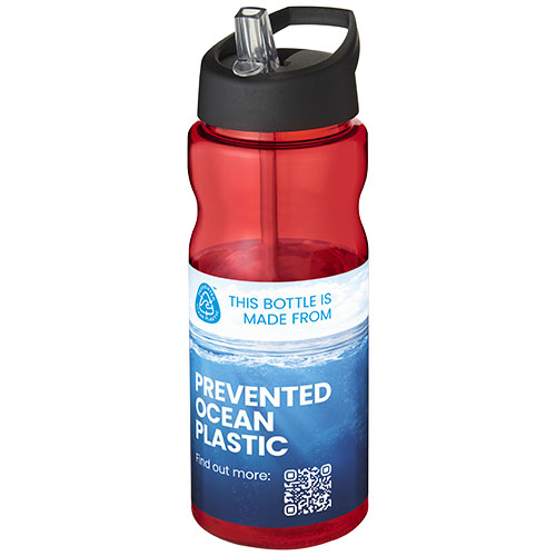Bidon H2O Eco o pojemności 650 ml z wieczkiem z dzióbkiem Czerwony-Czarny 21009910 (1)