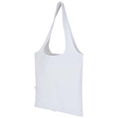 Madras Blend - torba na zakupy, wykonana z recyklingowanej baweły o gramaturze 140 g/m² posiadającej certyfikat GRS, składana Biały 12080501 (4)