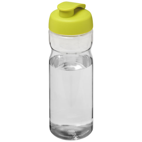 Bidon H2O Base® o pojemności 650 ml z wieczkiem zaciskowym Przezroczysty-Limonkowy 21004504 