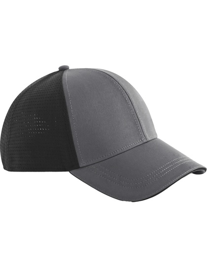 Czapka Z Daszkiem 6 Panelowa Odprowadzajaca Wilgoc Siatkowa Gunmetal Grey CB165-988135 (2)