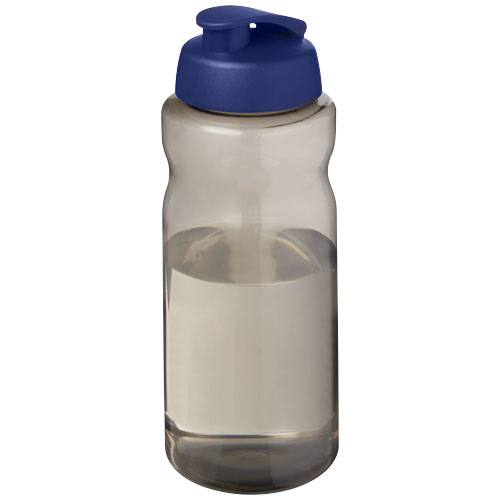H2O Active® Eco Big Base bidon z wieczkiem zaciskowym o pojemności 1 litra Węgiel drzewny-Niebieski 21017894 
