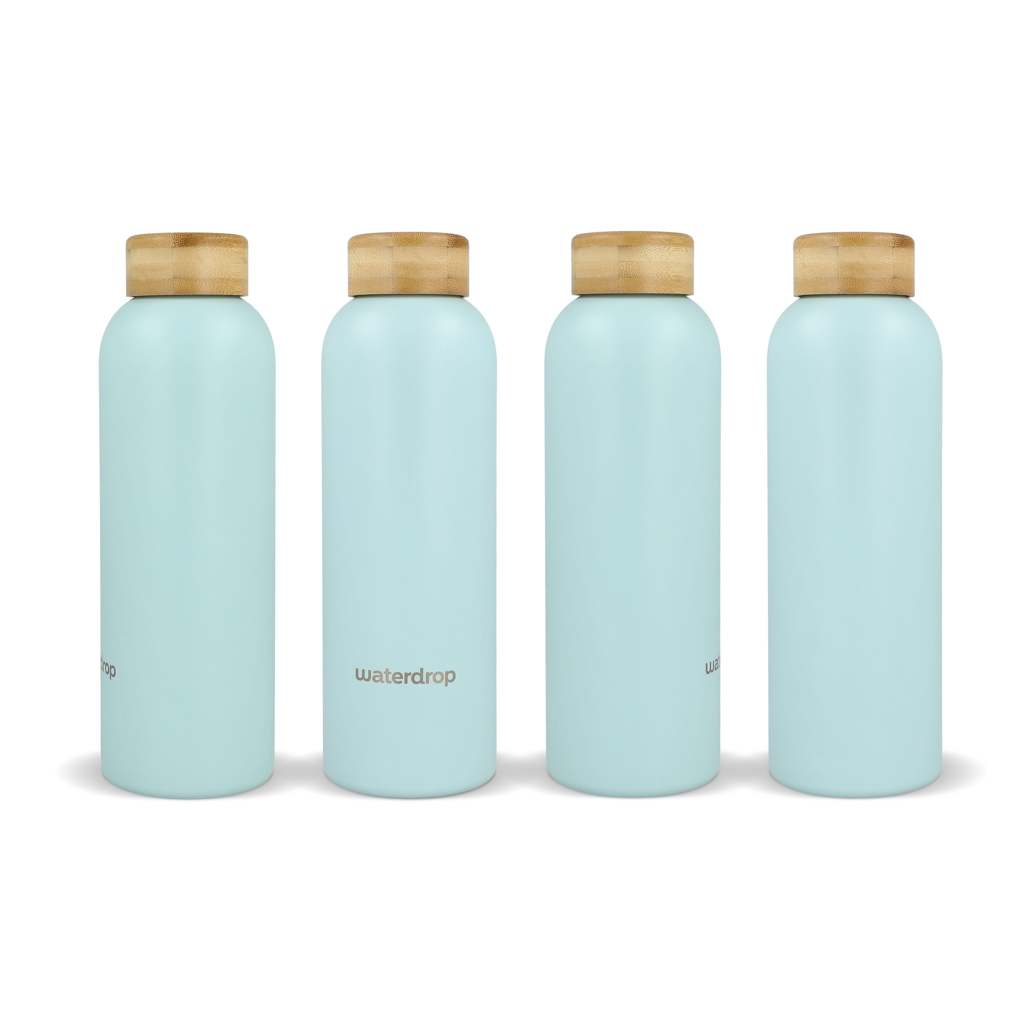 Butelka ze stali nierdzewnej Waterdrop z bambusową nakrętką 600 ml Pastelowoniebieski LT47002-N0016 (3)