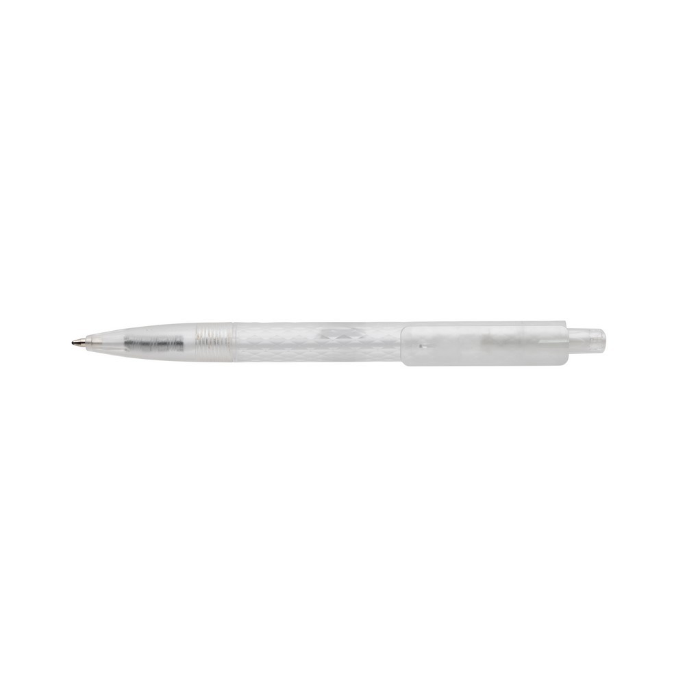 Geometryczny długopis z PC z recyklingu X3 Frosted Biały P611.3303 (2)