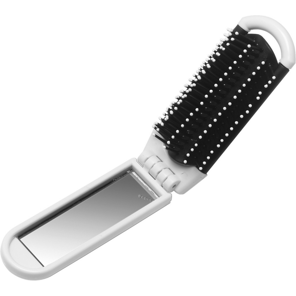 Szczotka do włosów i lusterko Biały V4345-02 