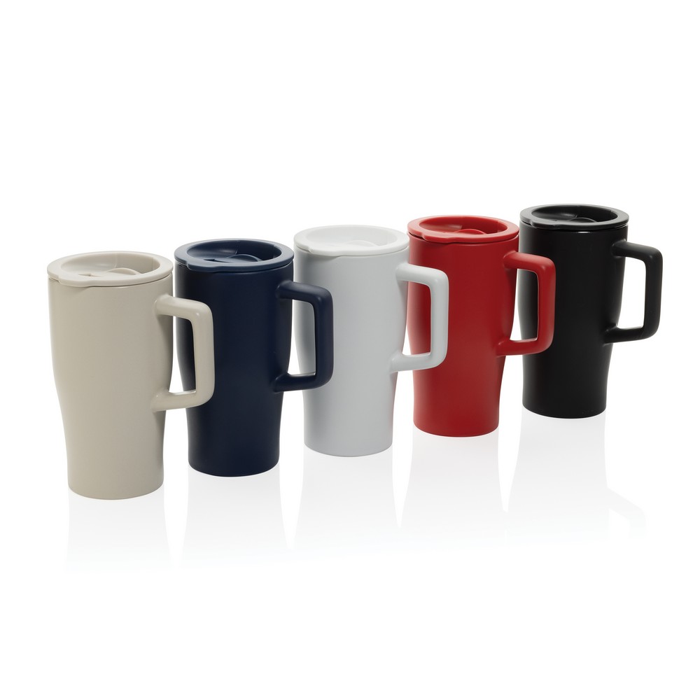 Ceramiczny kubek podrożny 490 ml Szary P437.2219 (8)
