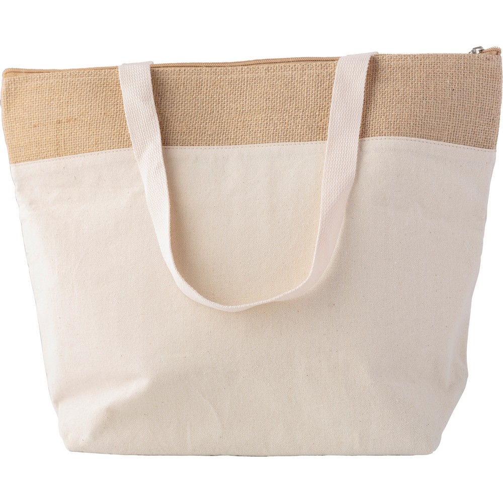Torba termoizolacyjna z bawełny i juty Khaki V4891-25 (1)