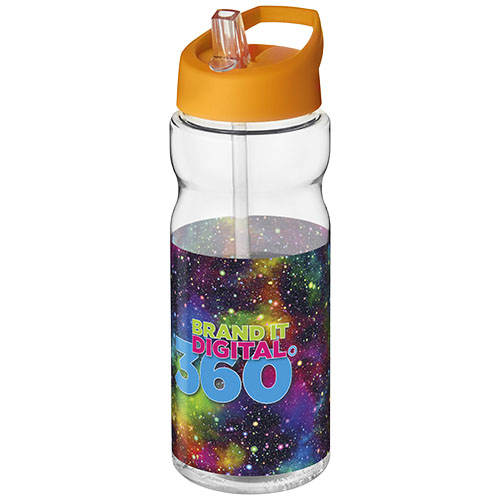 Bidon H2O Active® Base Tritan™ o pojemności 650 ml z dzióbkiem Przezroczysty klarowny-Pomarańczowy 21043711 (1)