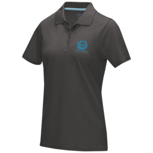 Damska organiczna koszulka polo Graphite z certyfikatem GOTS Burzowy szary 37509890 (1)