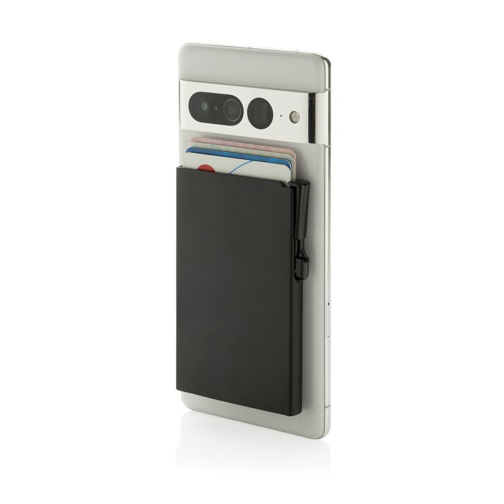 Magnetyczne etui na kartę kredytową, ochrona RFID Black P820.9501 (3)
