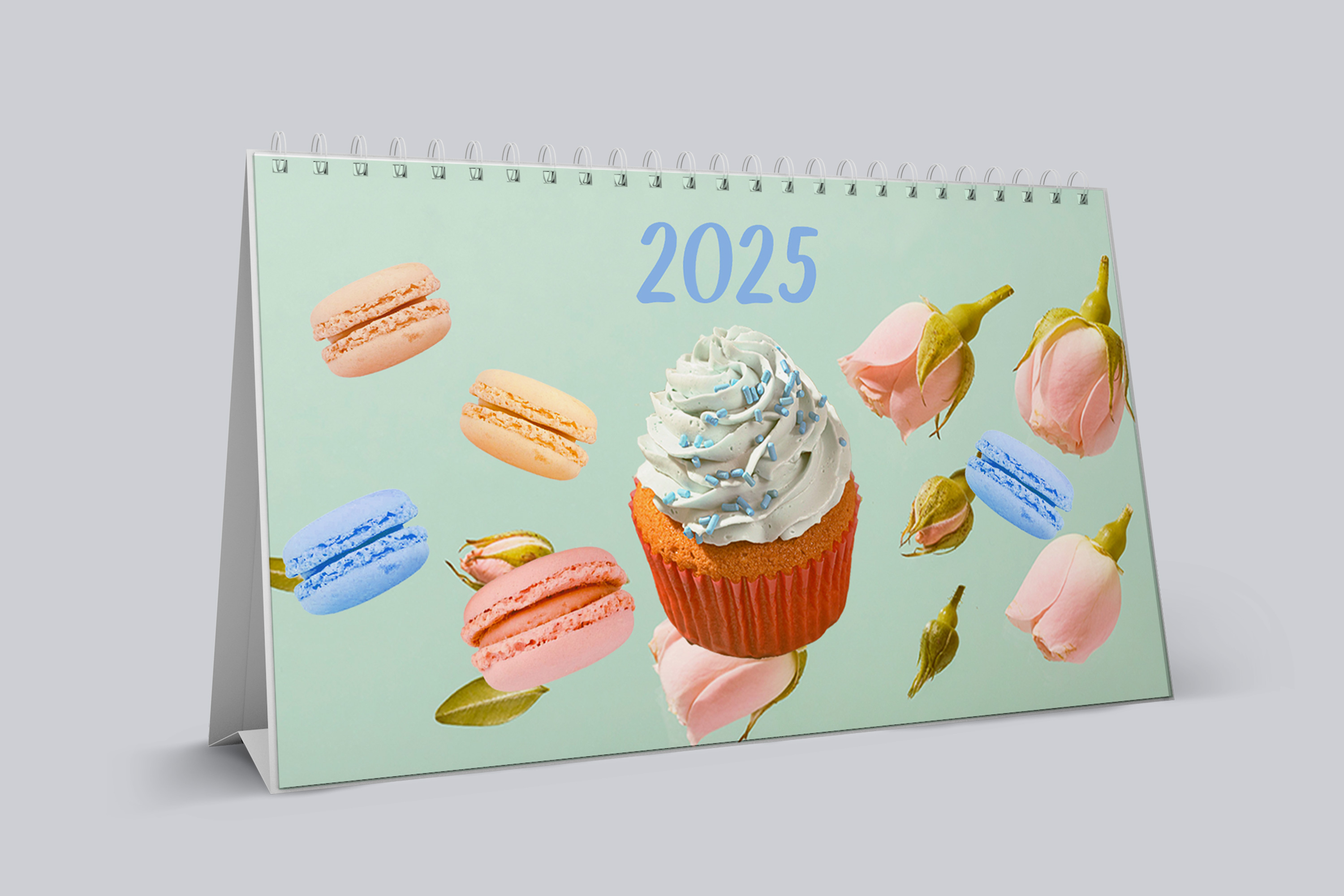 Gadżet reklamowy - 50x Kalendarz piramidka - spiralny miesięczny