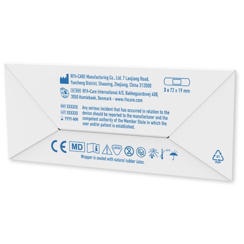 3 plastry z możliwością personalizacji w papierowej kopercie z papieru Kraft z pełnokolorowym nadrukiem Biały 1Z274010 (2)