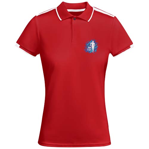 Tamil sportowa koszulka damska polo z krótkim rękawem Czerwony-Biały R04098N1 (1)