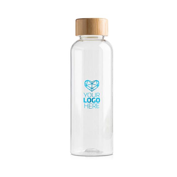 Buttelka RPET 500 ml z bambusową nakrętką / RB Bottle Przezroczysty IP37062699 (3)