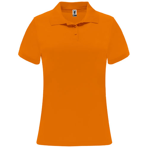Monzha sportowa koszulka damska polo z krótkim rękawem Fluor Orange R04103L1 