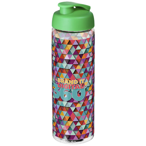 Bidon H2O Vibe o pojemności 850 ml z otwieranym wieczkiem Przezroczysty-Zielony 21009406 (1)