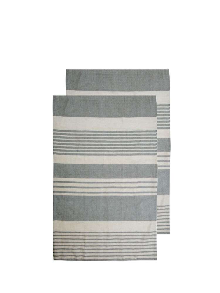 Gadżet reklamowy - Ręcznik kuchenny ELLA HAMAM 50X70cm, 2-pack, szary