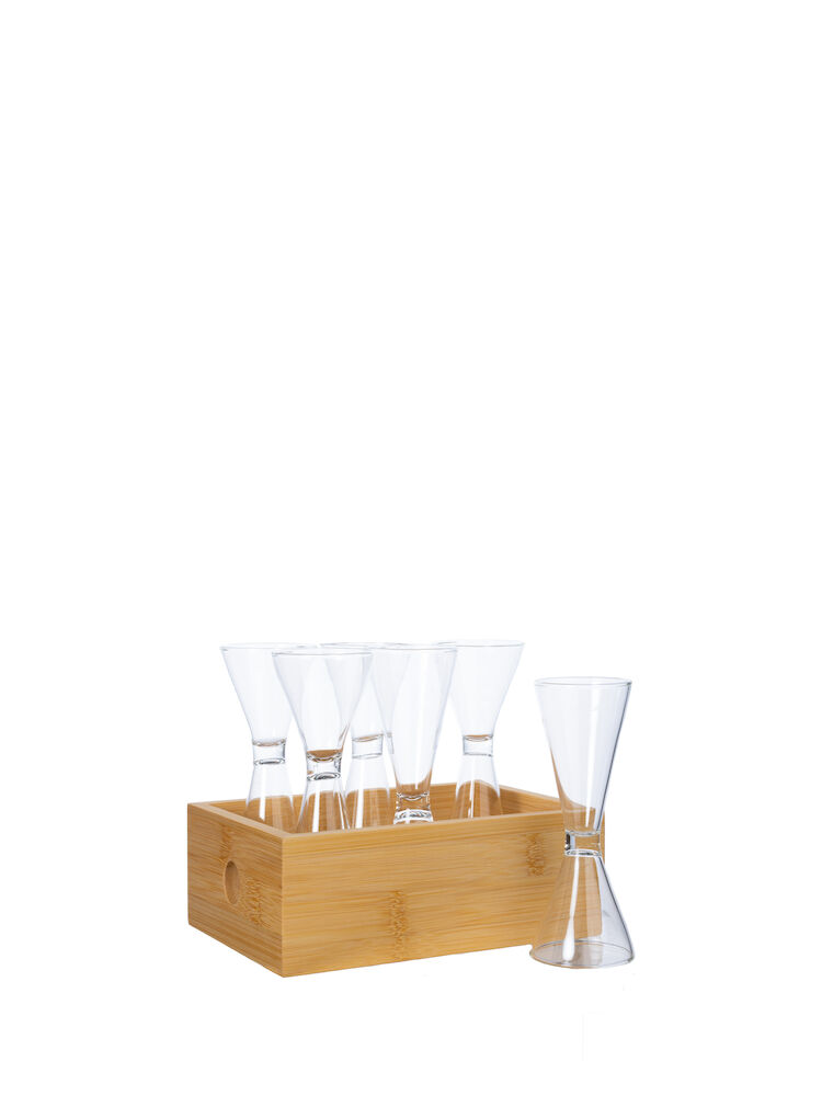 Gadżet reklamowy - NATURE ZESTAW KIELISZKÓW Z TACĄ, 6-PCS