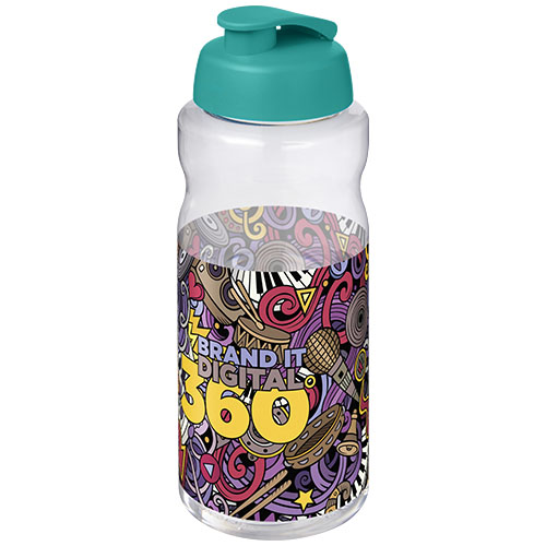 H2O Active® Big Base bidon z wieczkiem zaciskowym o pojemności 1 litra Akwamarynowy 21017551 (1)