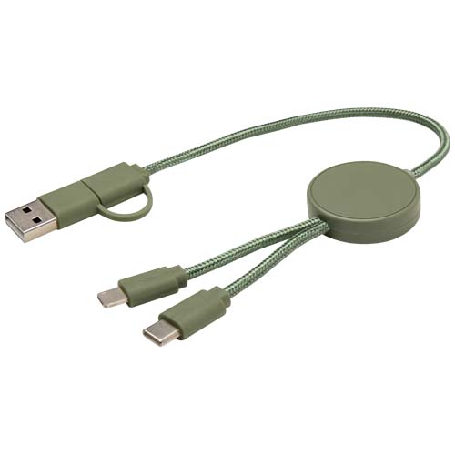Citala kabel do synchronizacji danych i szybkiego ładowania 5 w 1 27 W o długości 30 cm z tworzyw sztucznych pochodzących z recyklingu Melanż zielony 12442762 (5)