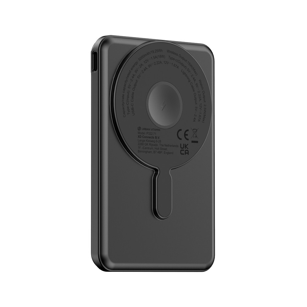 Gadżet reklamowy - Magnetyczny power bank 5000 mAh Urban Vitamin Redwood