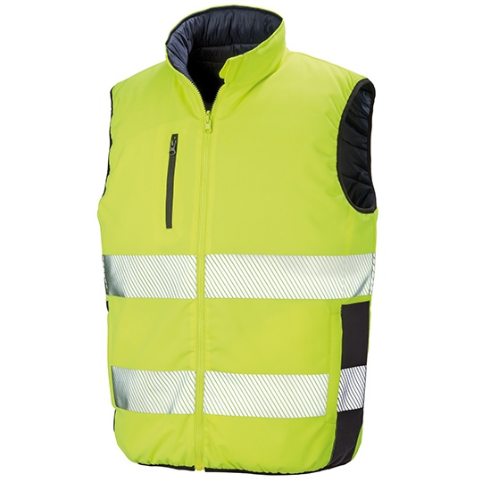 Kamizelka Dwustronna Miekka Odblaskowa - Fluorescent Orange & Navy Fluorescent Yellow RT332-578037 