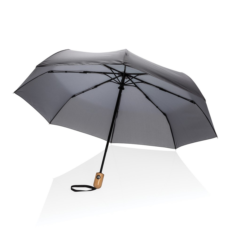 Bambusowy parasol automatyczny 21" AWARE™ RPET Szary P850.612 (6)