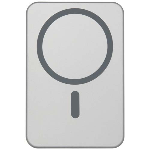 Powerbank Avis 10 000 mAh z recyklingowanego aluminium, z wbudowanym magnesem  Srebrny 12444581 (4)