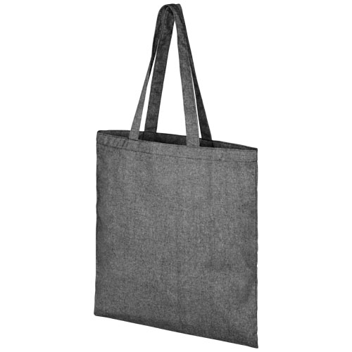 Torba na zakupy z recyklingu o gramaturze 210 g/m² Pheebs Melanż czarny 12052190 