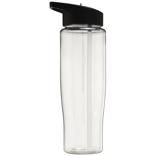 Bidon H2O Tempo® o pojemności 700 ml z wieczkiem z słomką Przezroczysty-Czarny 21004400 (3)