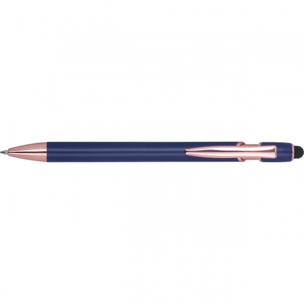 Długopis aluminiowy z recyklingu żelowy touch pen BELO HORIZONTE Granatowy 528144 (2)