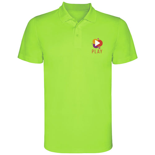 Monzha sportowa koszulka męska polo z krótkim rękawem Lime / Green Lime R04042X1 (1)