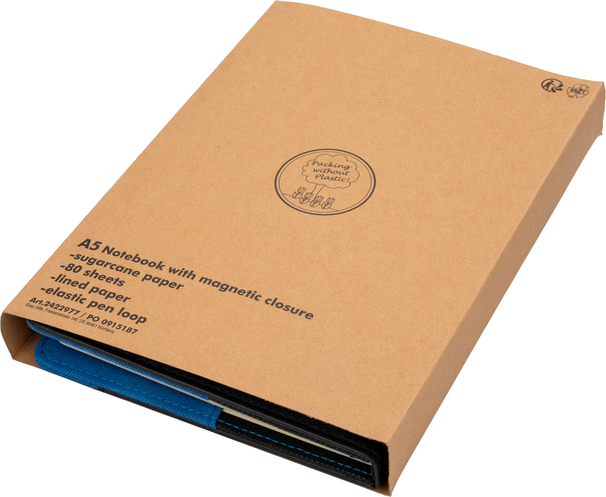 Notes A5 w linie z PU z recyklingu ASUNCION Czerwony 422905 (4)