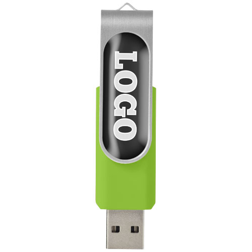 Rotate pendrive wyposażony w interfejs USB 3.0 z wypukłym nadrukiem Limonkowy 1Z50963N (1)