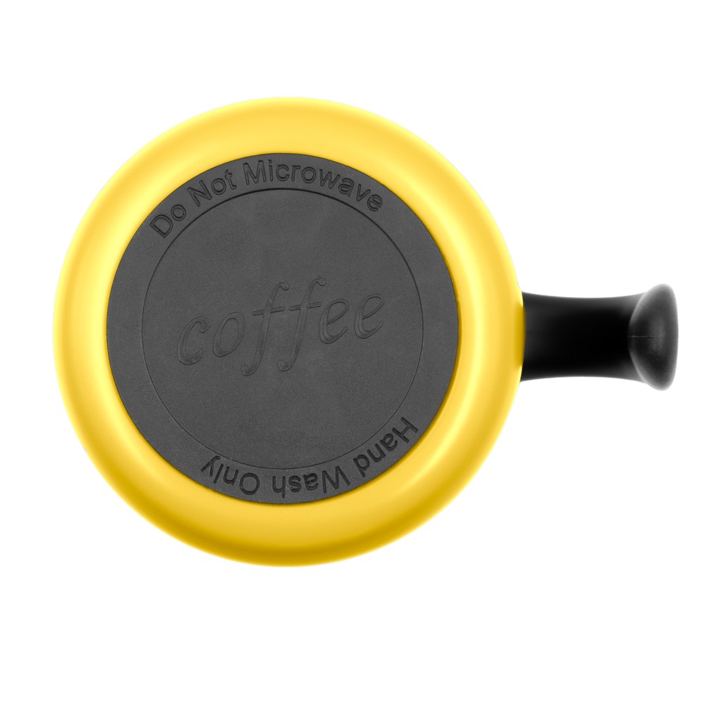 Kubek termiczny 400 ml z rączką | Wyatt żółty V4838-08 (7)