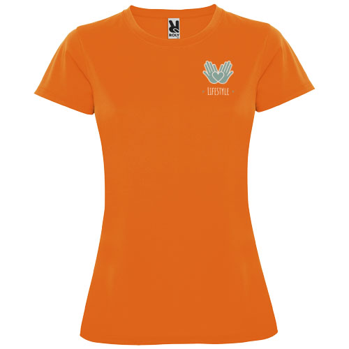 Montecarlo sportowa koszulka damska z krótkim rękawem Fluor Orange R04233L5 (1)