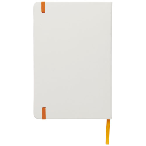 Biały notes A5 Spectrum z kolorowym paskiem Biały-Pomarańczowy 10713504 (3)