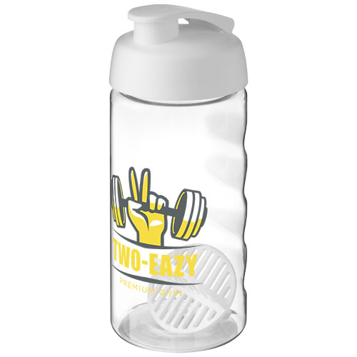 Shaker H2O Active Bop o pojemności 500ml Biały-Przezroczysty 21070401 (1)