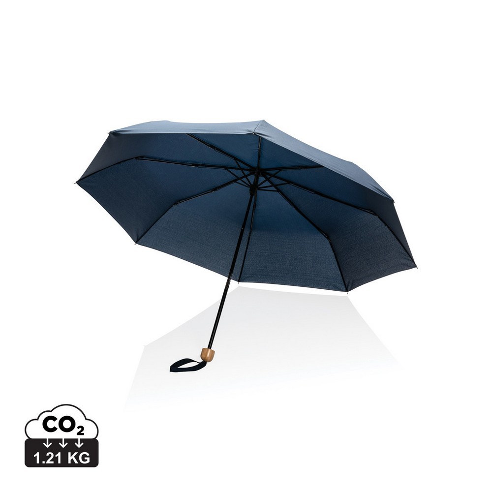 Mały bambusowy parasol 20.5" AWARE™ RPET Niebieski P850.575 (6)