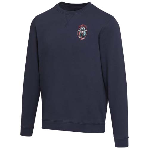 Jasper organiczna bluza unisex z recyklingu o gramaturze 280 g/m² z okrągłym dekoltem i certyfikatem OCS Granatowy 3956155A (1)