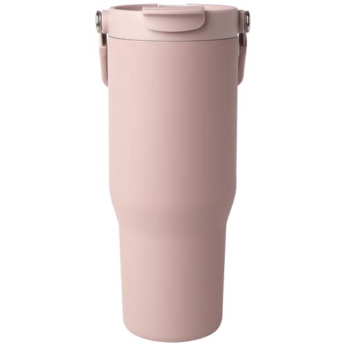 Kubek Bronx o pojemności 900 ml, z izolacją próżniową, wykonany ze recyklingowanej stali nierdzewnej z certyfikatem RCS i z miedzi, z wielofukncyjną zakrętką Przygaszony róż 10086440 (3)