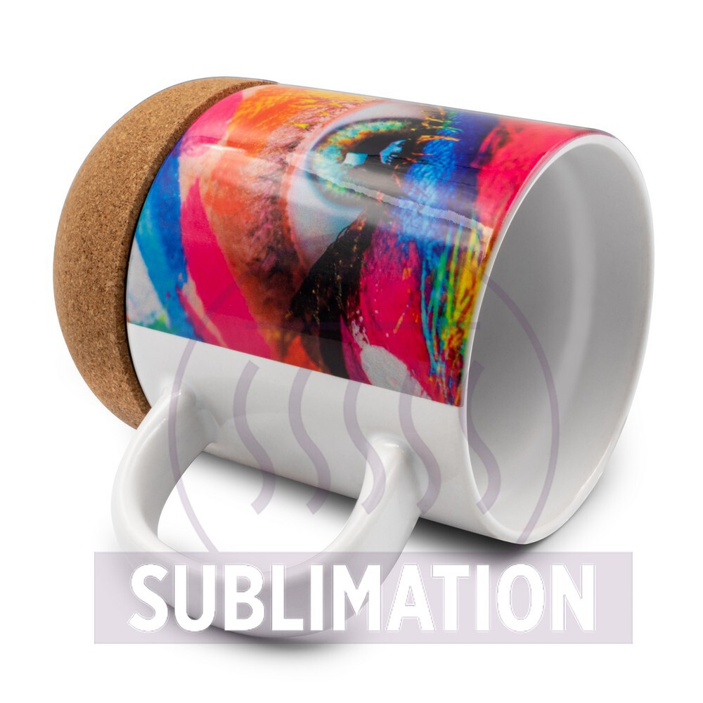 Gadżet reklamowy - Kubek ceramiczny 370 ml z korkowym elementem | Kate